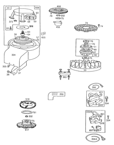 Blower Hsg,rewind,armature Diagram and Parts List for 193707-0157-XX  Briggs and Stratton Engine